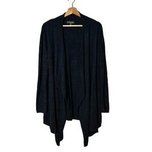 Barefoot Dreams Cozy Chic Lite Charcoal Gray Cascading Cardigan Sweater Size XL